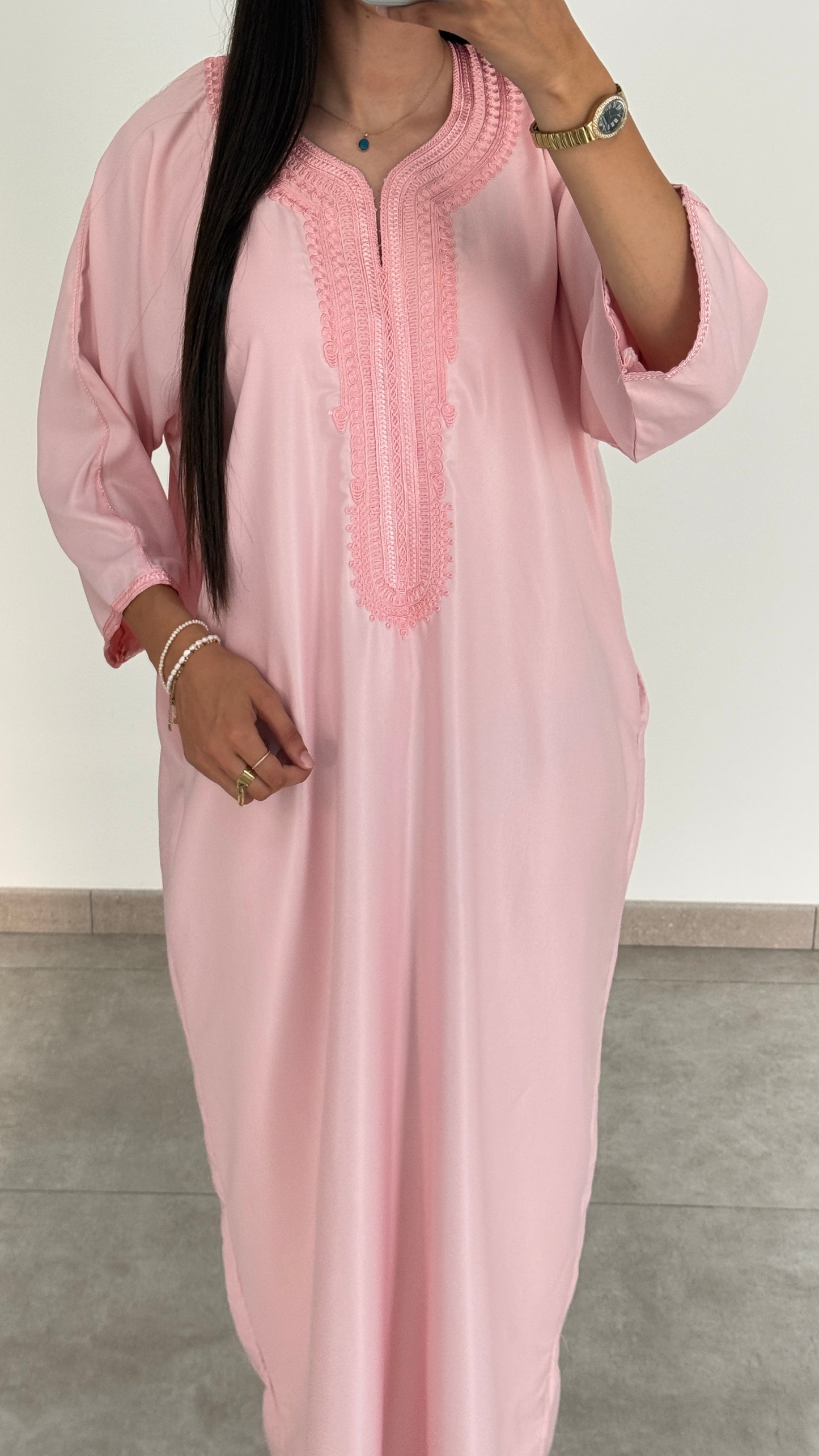 GANDOURA - ROSE PASTEL
