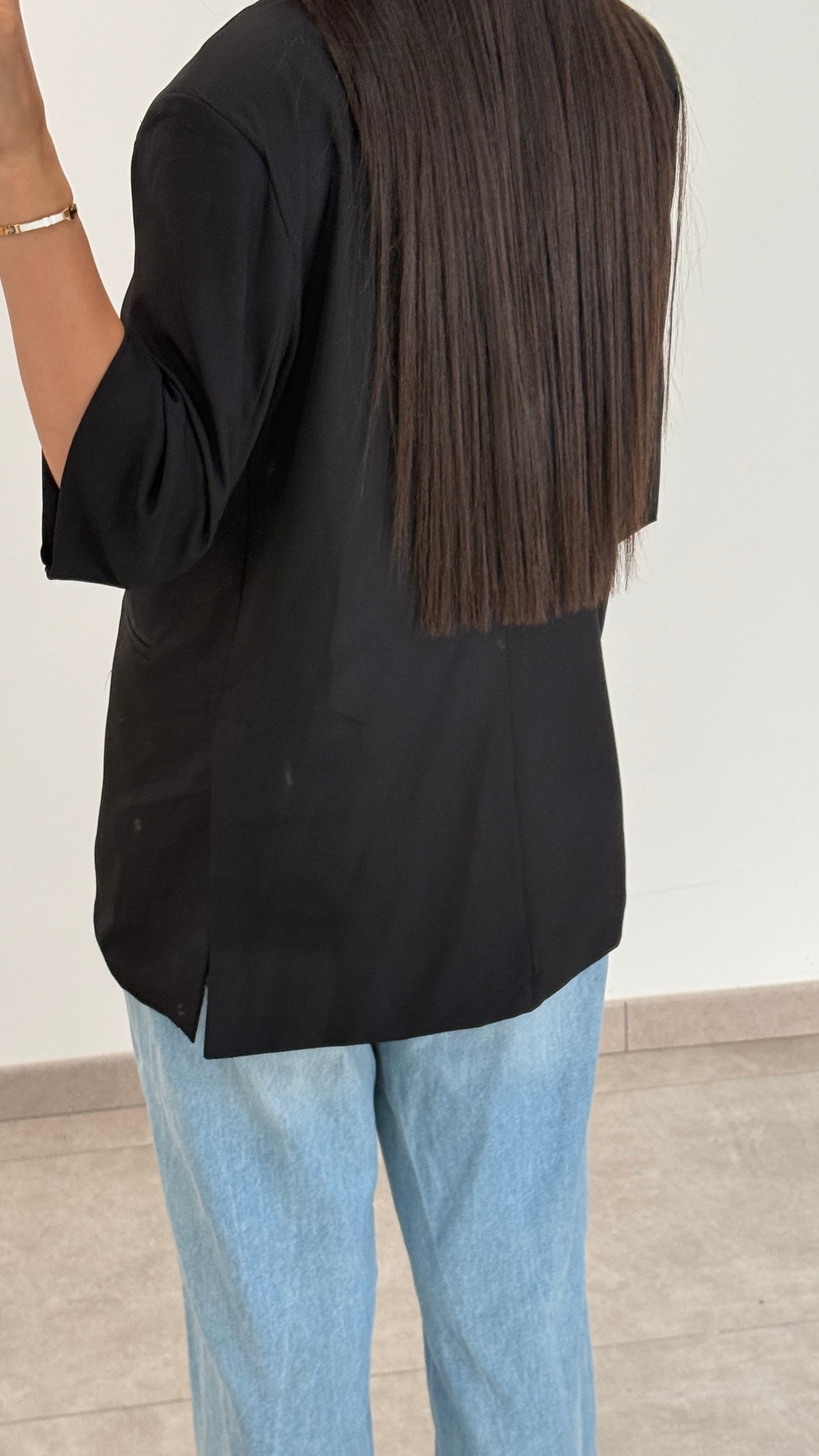 BLAZER CROISÉ OVERSIZE - NOIR