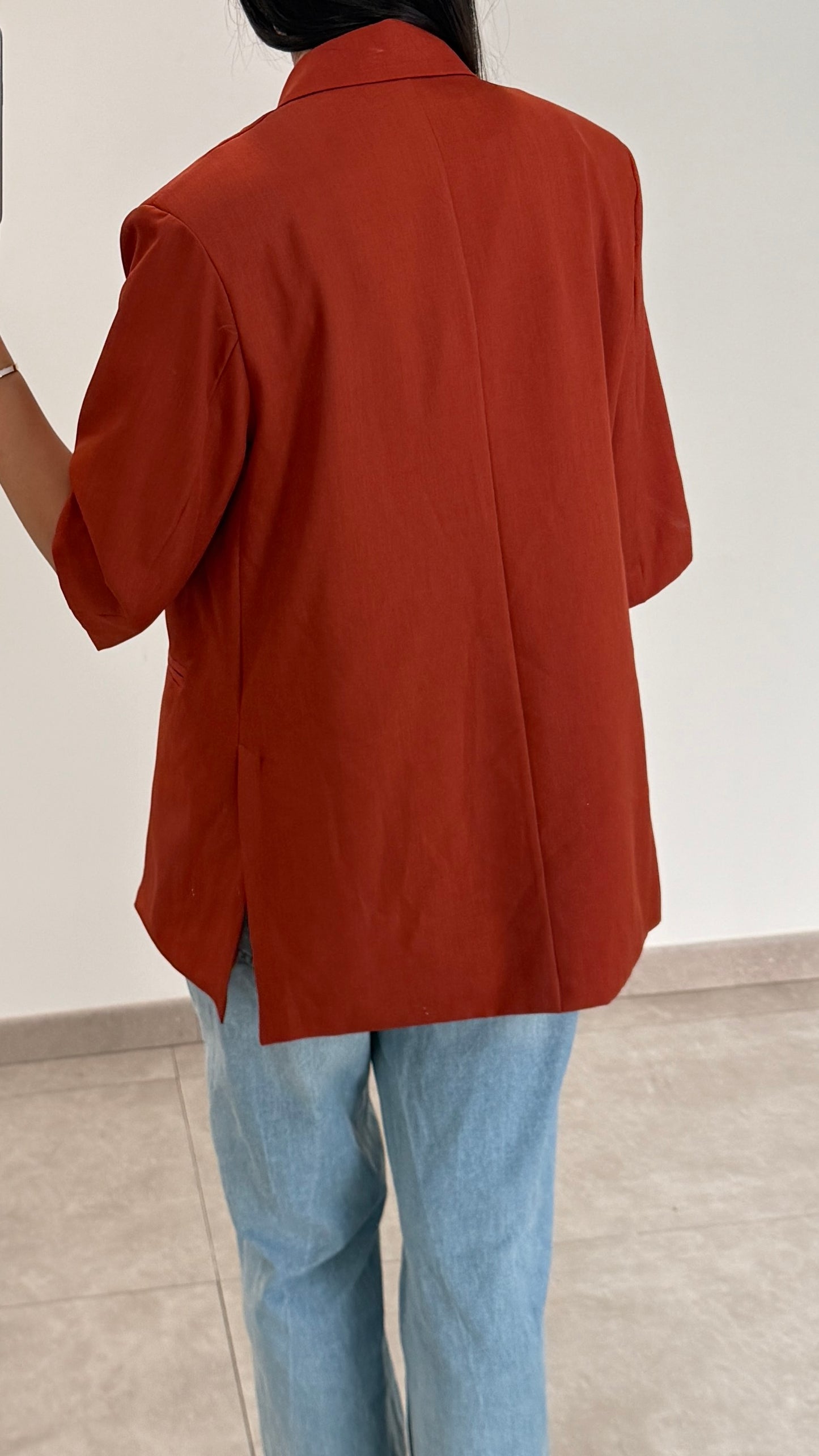 BLAZER CROISÉ OVERSIZE - TERRACOTTA