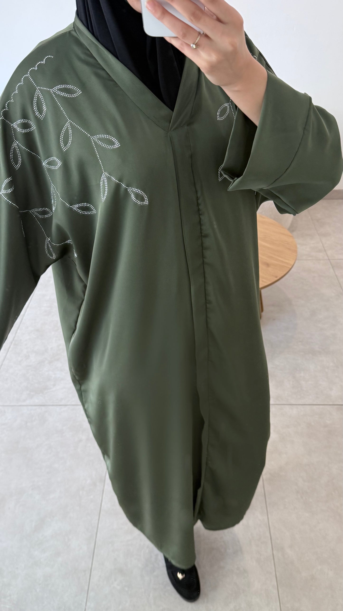 STRASS ABAYA - GREEN