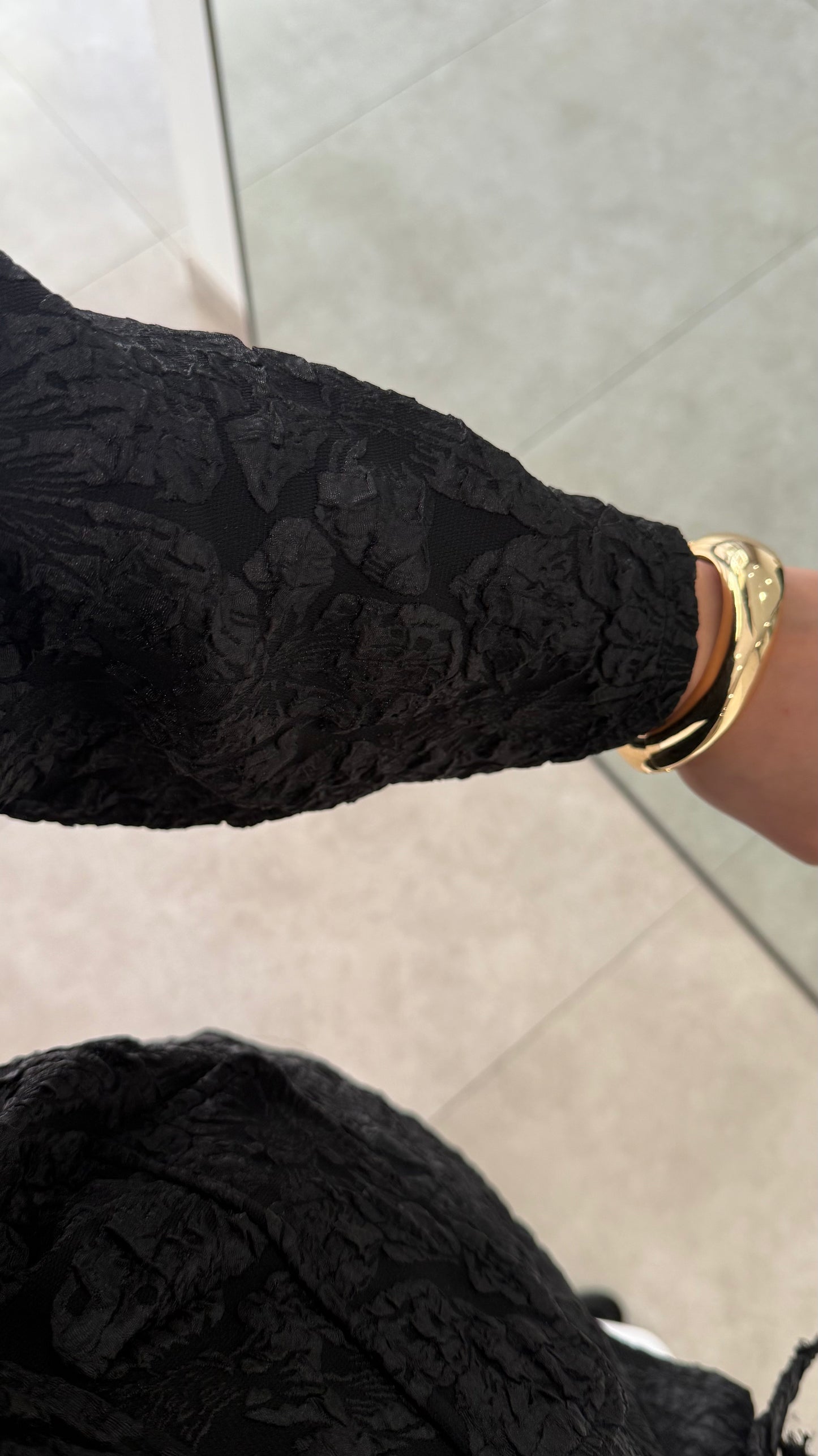 KIMONO BROCARD - NOIR