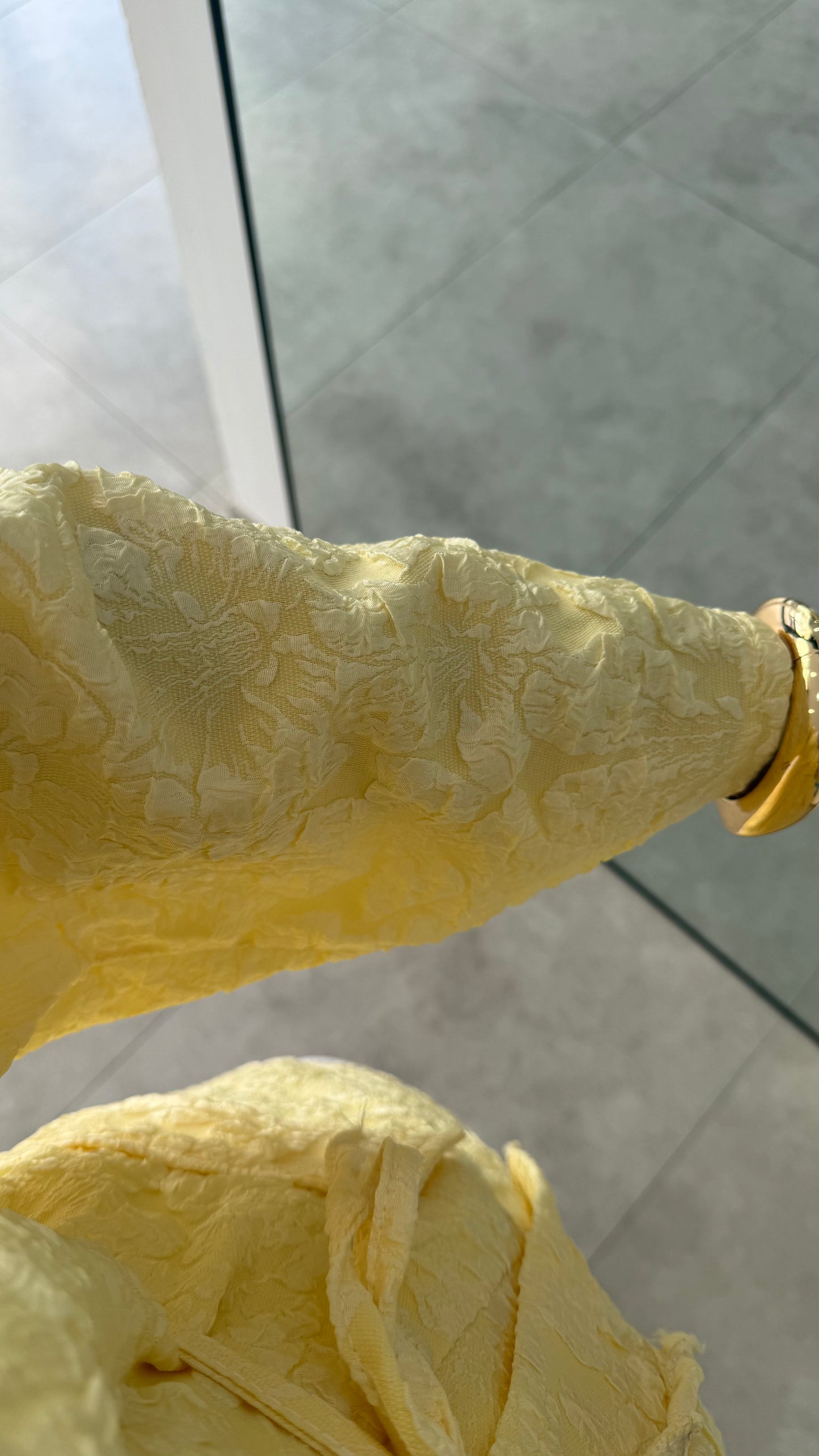 KIMONO BROCARD - JAUNE