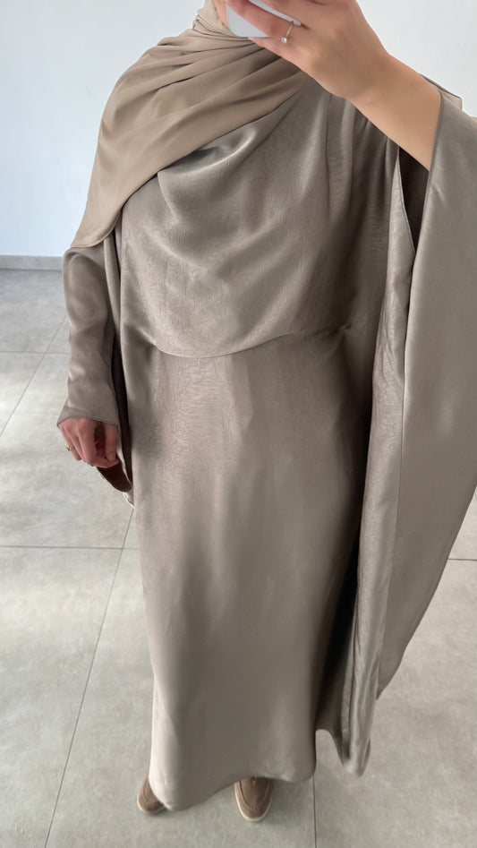 ABAYA SATIN JACQUARD - TAUPE