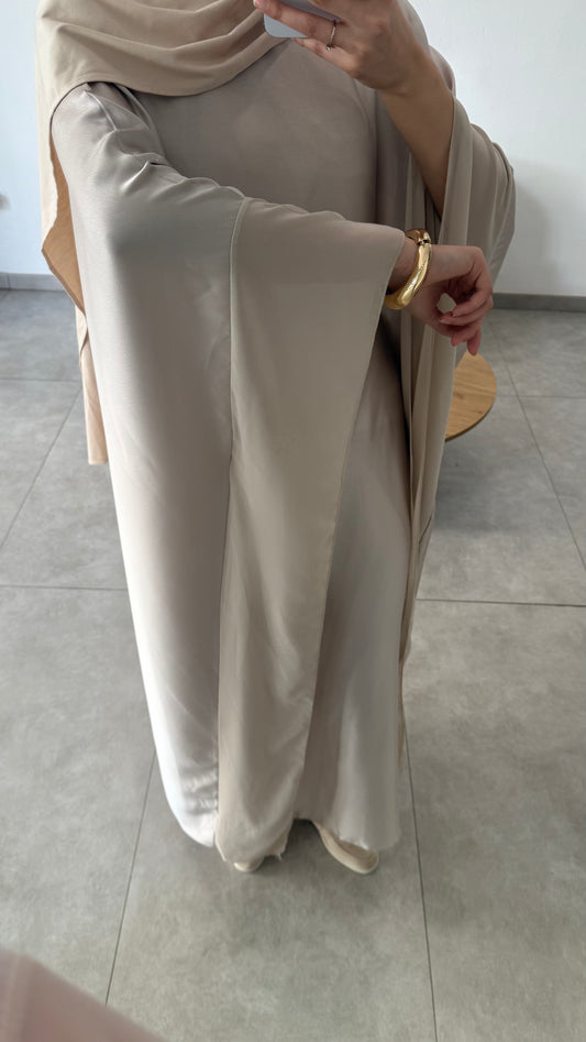 ABAYA SATIN - TAUPE