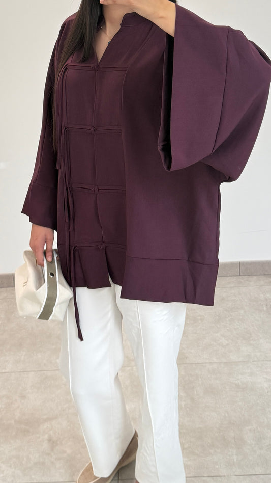 HAUT STYLE CHINOIS - BORDEAUX