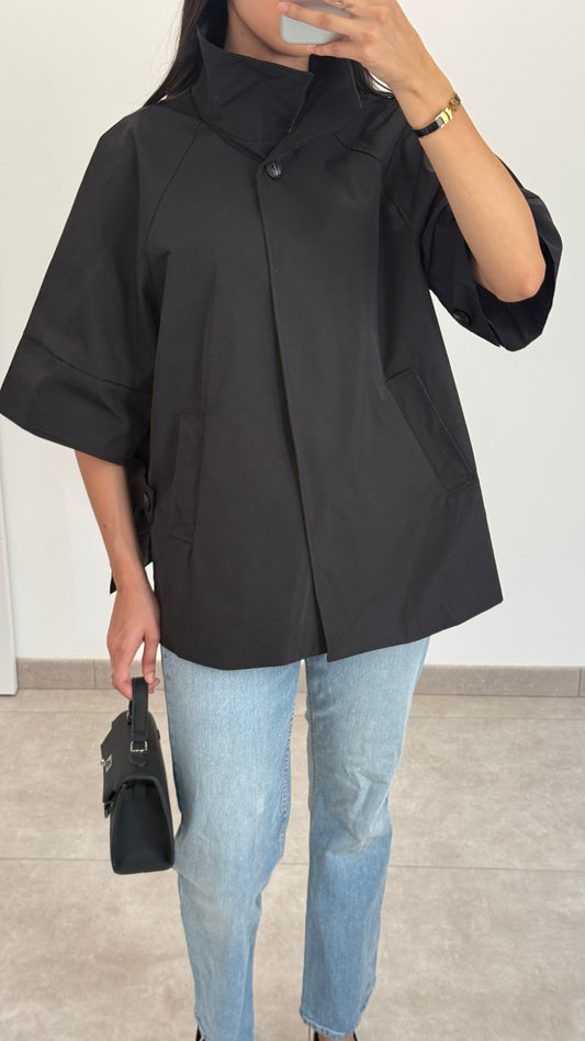MANTEAU TYPE TRENCH - NOIR