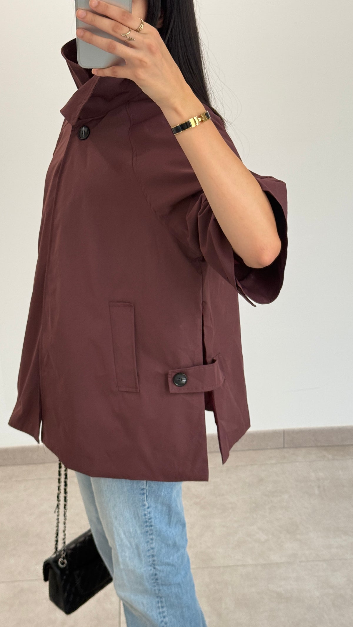 MANTEAU TYPE TRENCH - BORDEAUX