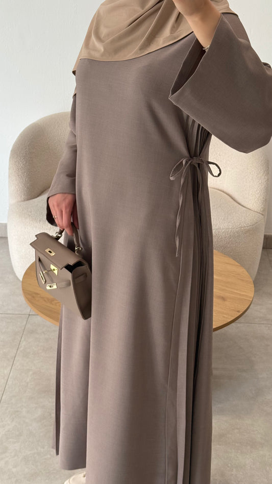 ROBE À NOEUDS - TAUPE