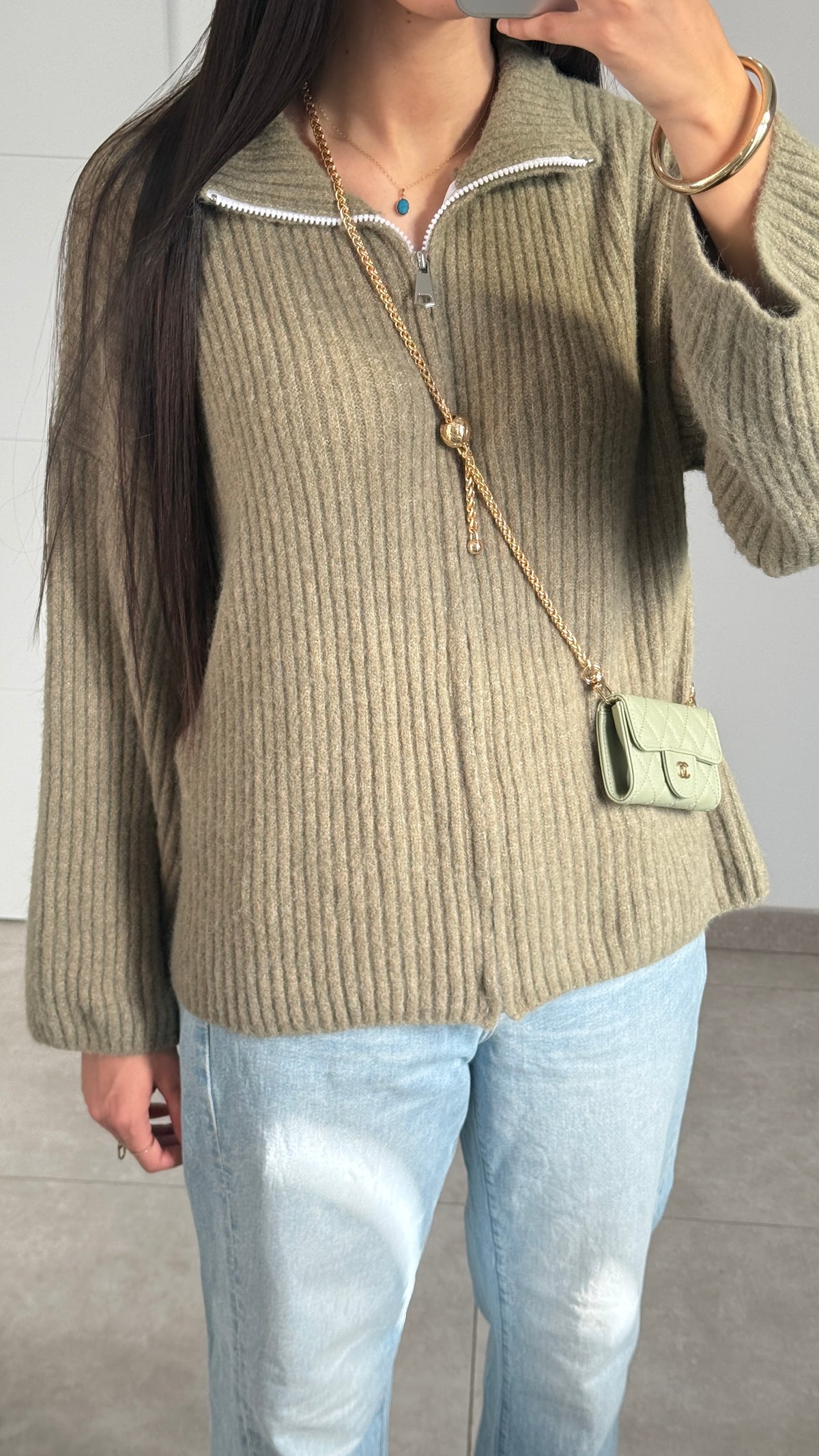 CHALECO DE LANA - KAKI
