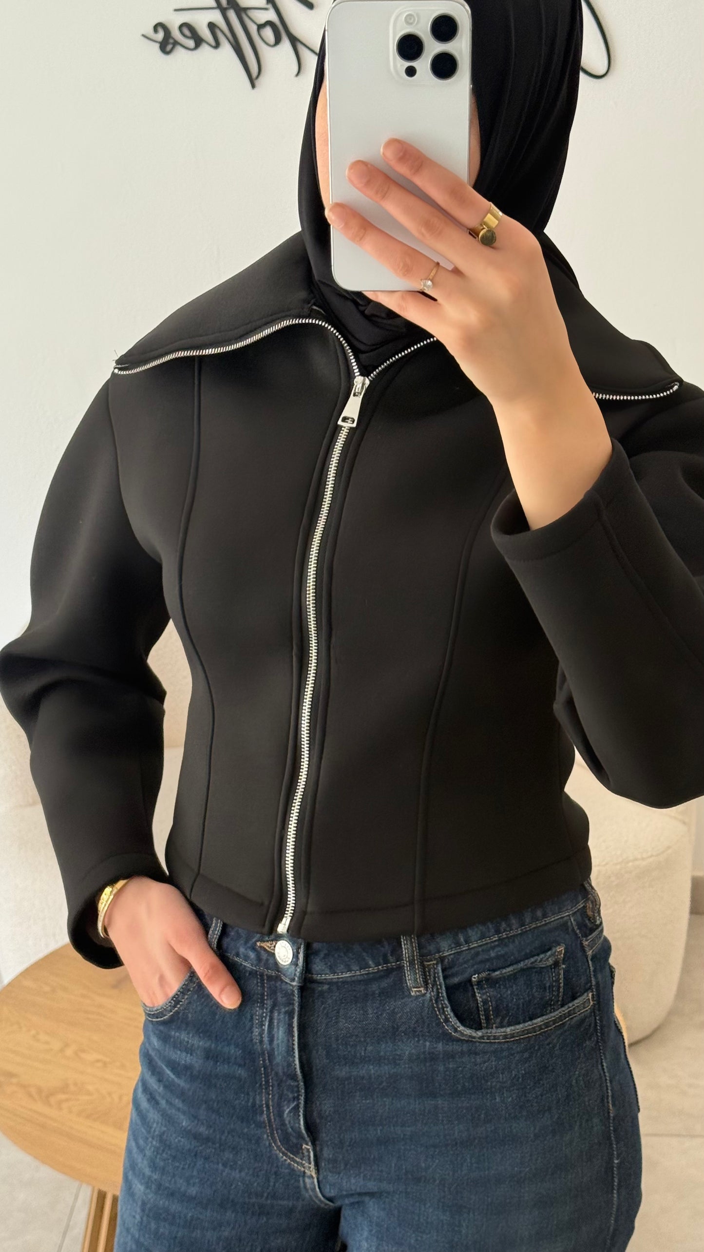 VESTE CINTRÉ - NOIR