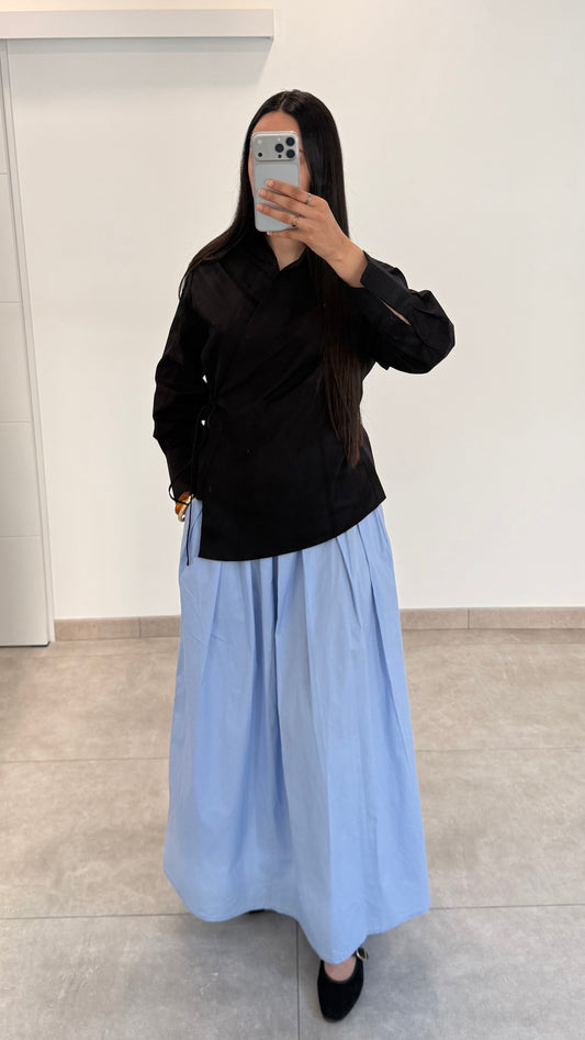 CHEMISE CROISÉ - NOIR