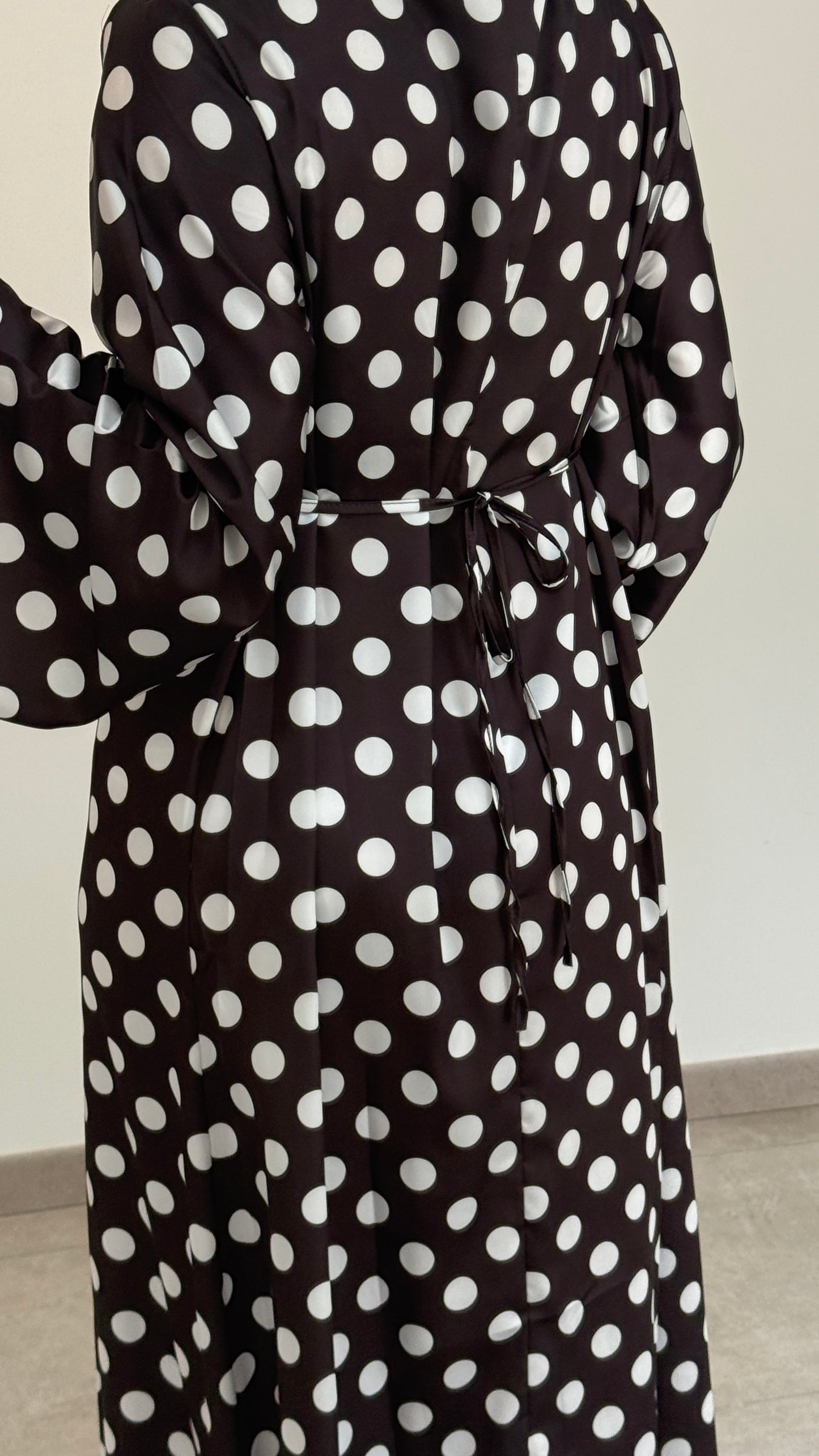 POLKA DOT DRESS - BROWN