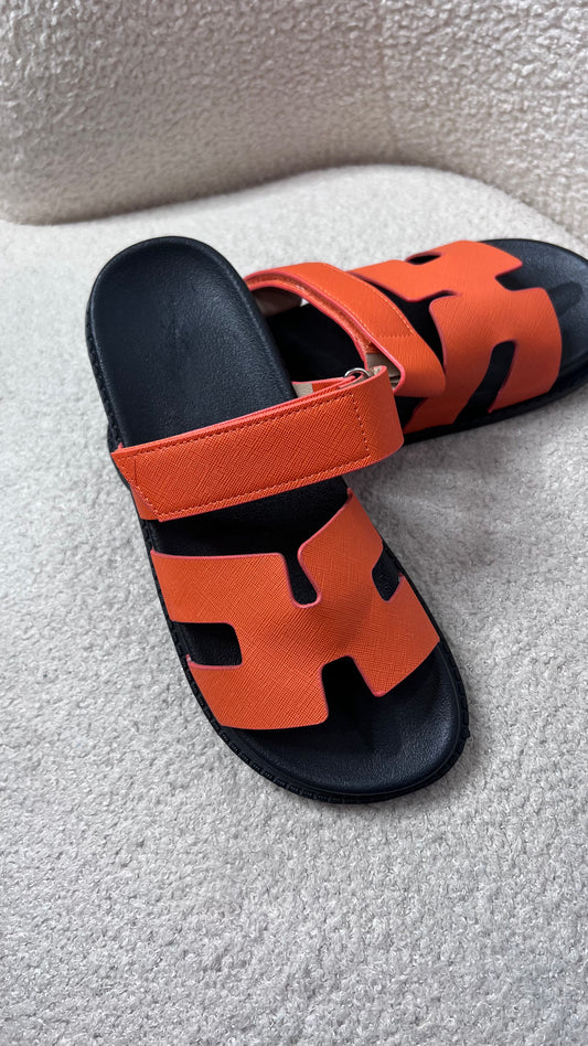 H-inspired sandal