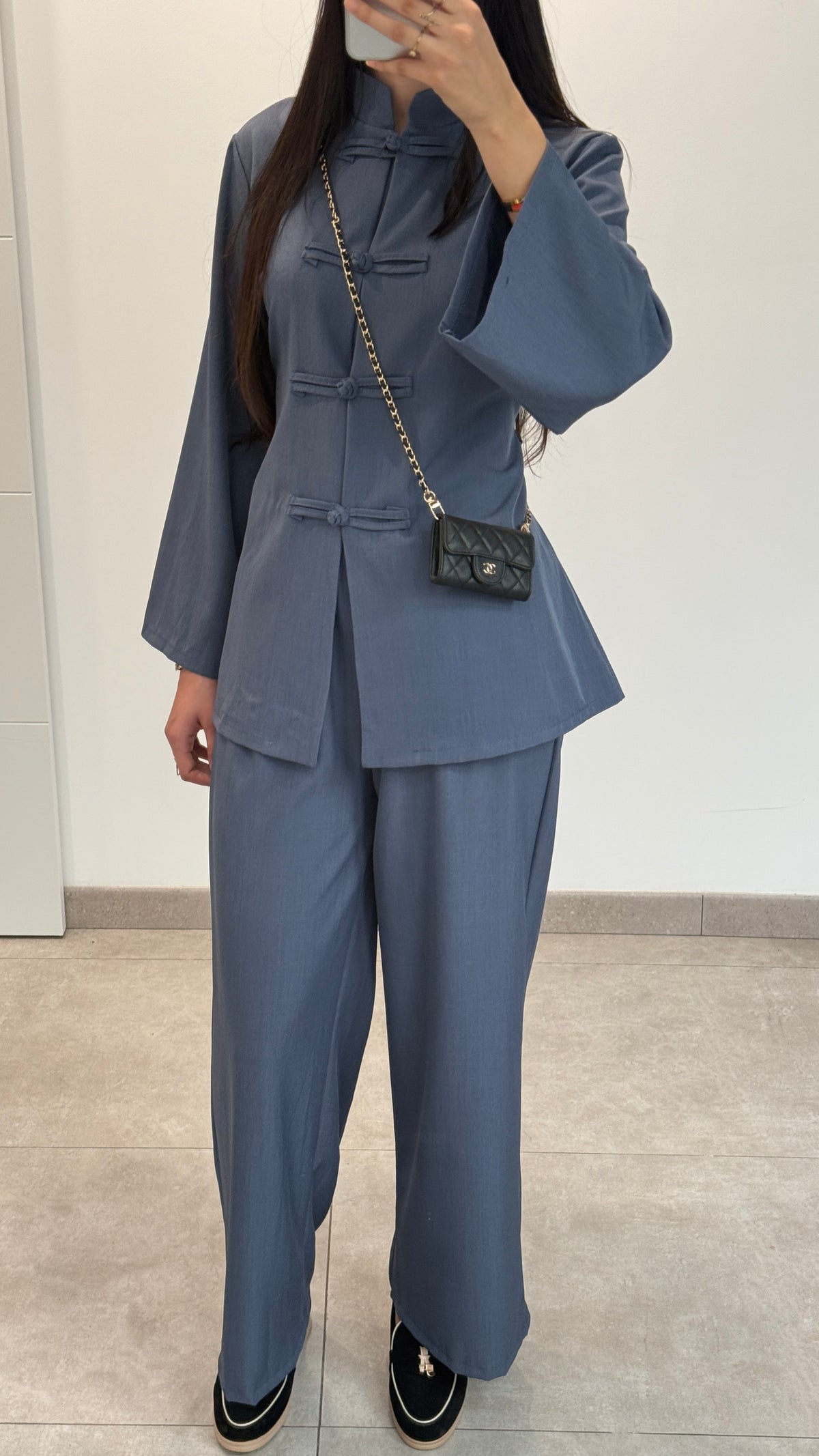 FLUID TROUSER SET - JEAN BLUE