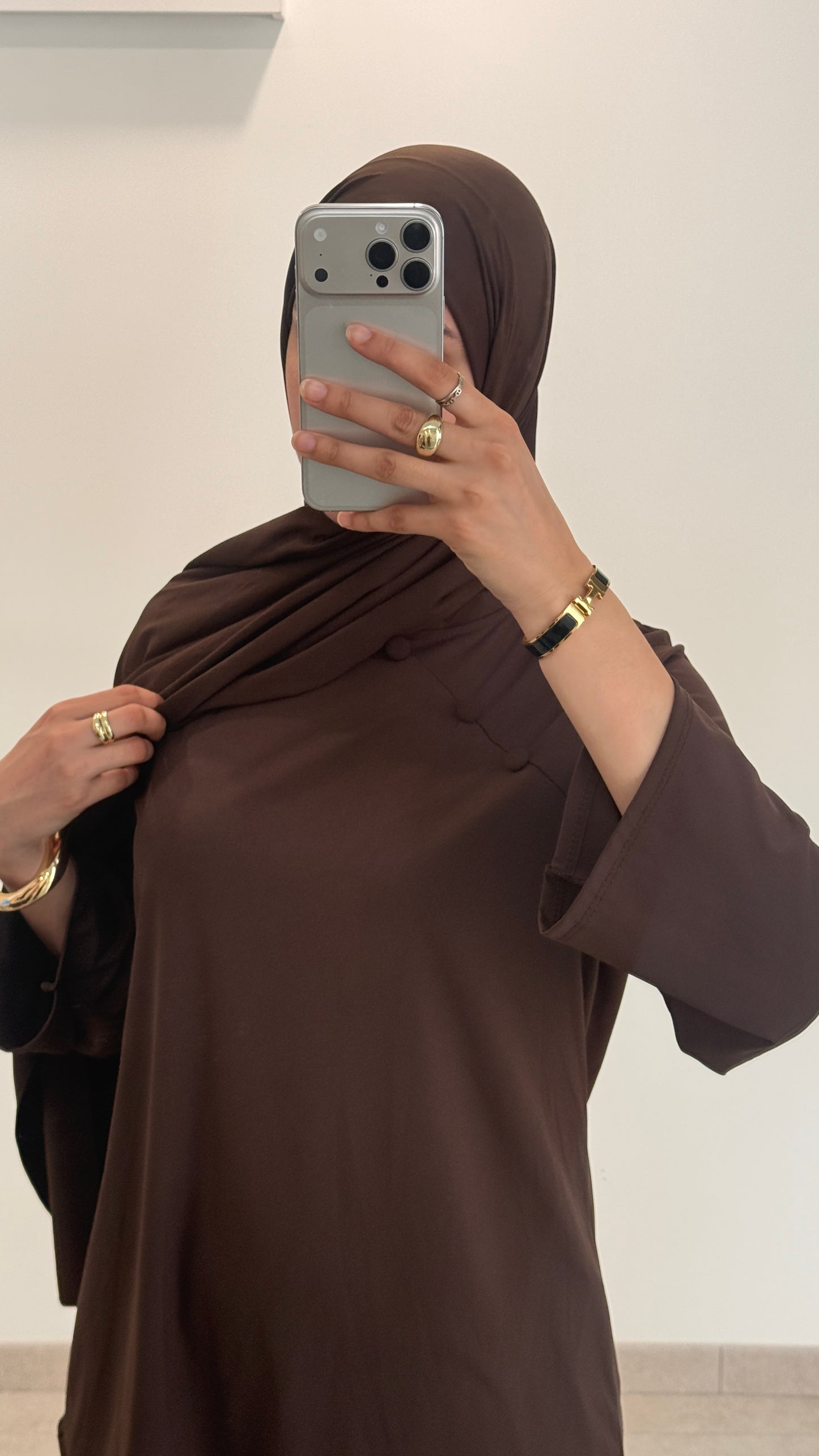 BURKINI AVEC BOUTON - MARRON