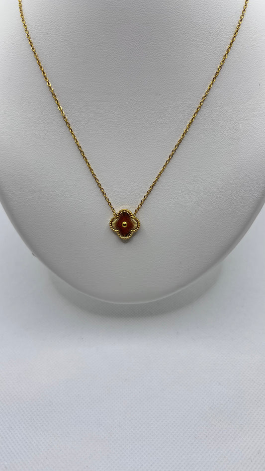 Golden clover necklace