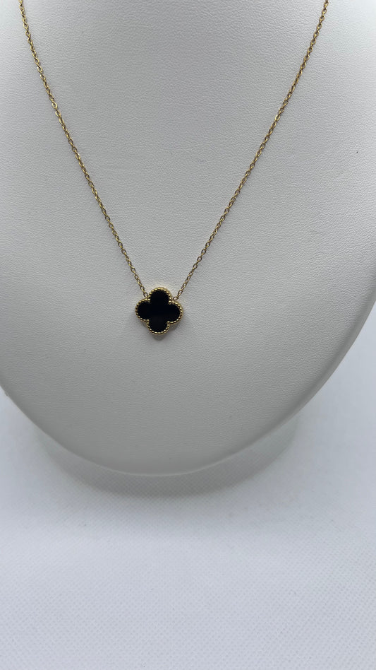Black clover necklace