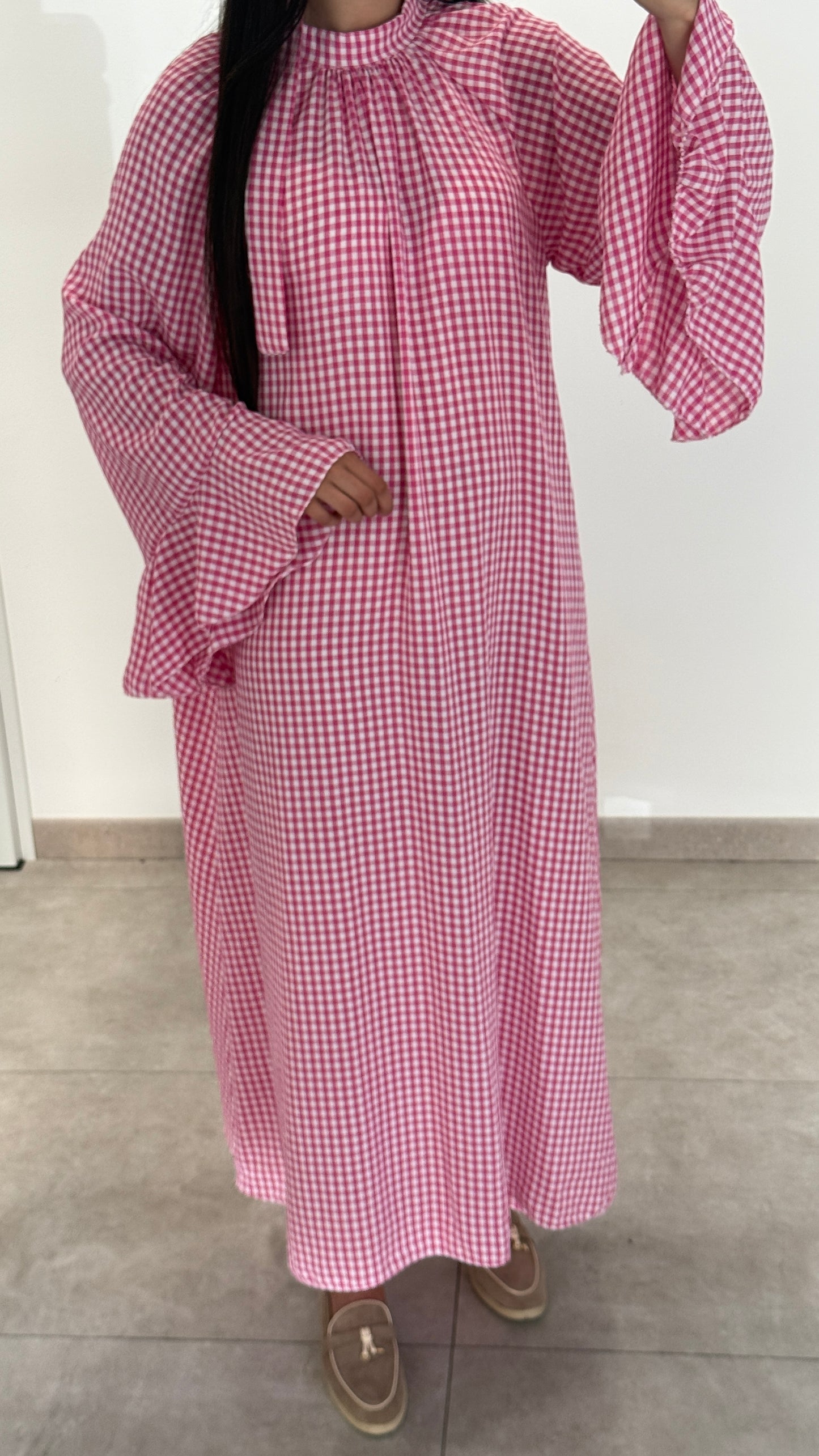 ROBE MOTIF VICHY ROSE