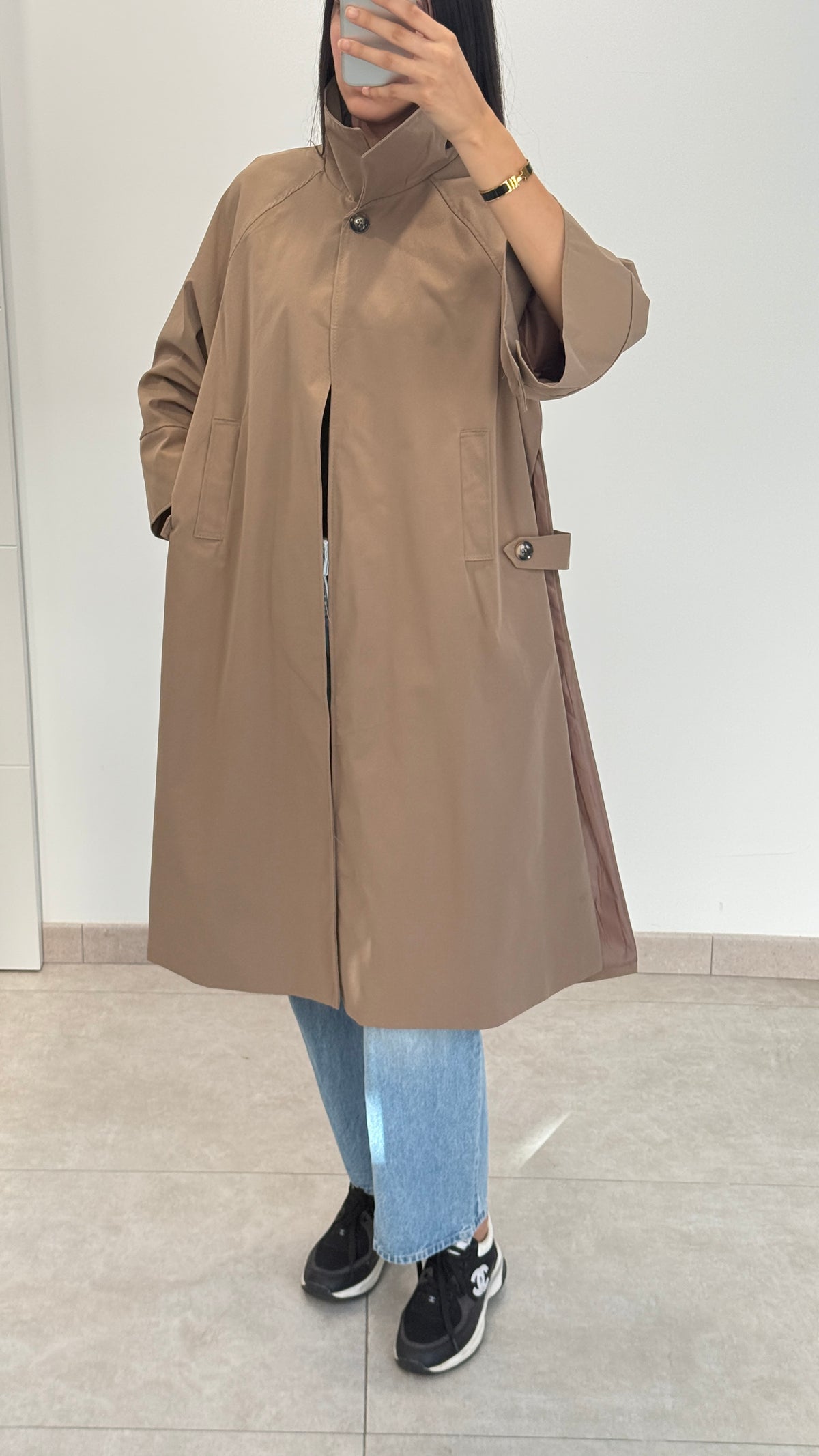 LONG TRENCH COAT - CAMEL
