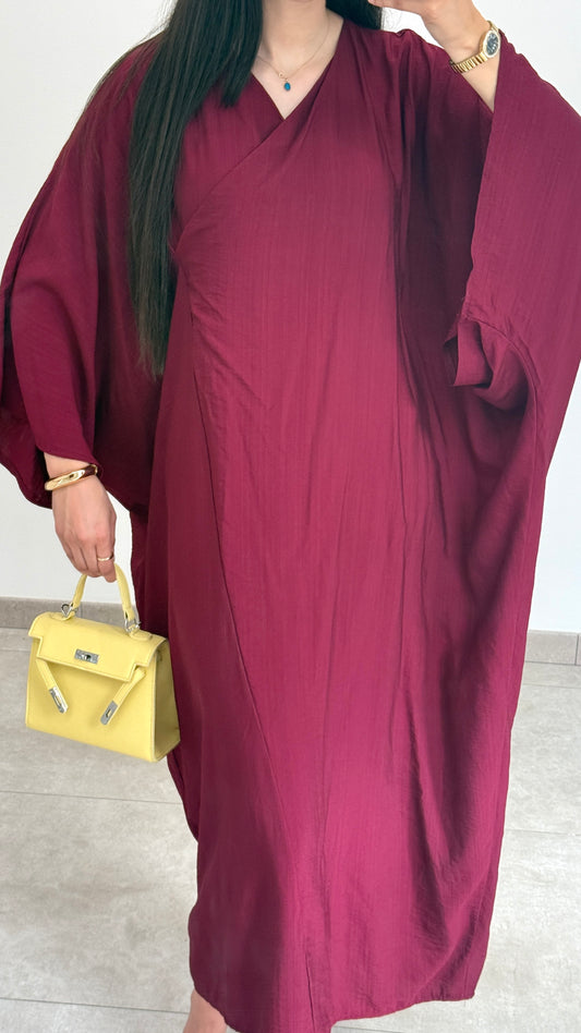 ROBE PAPILLON - BORDEAUX