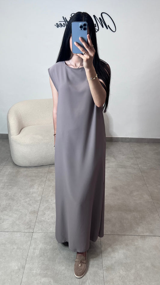 Sous abaya sans manches en soie de médine (4 coloris)