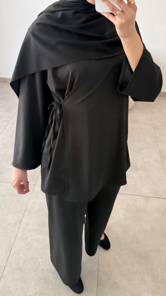 BURKINI KIMONO 3 PIÈCES - NOIR