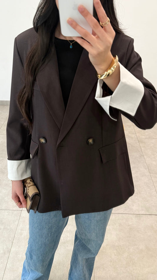 Blazer marron oversize
