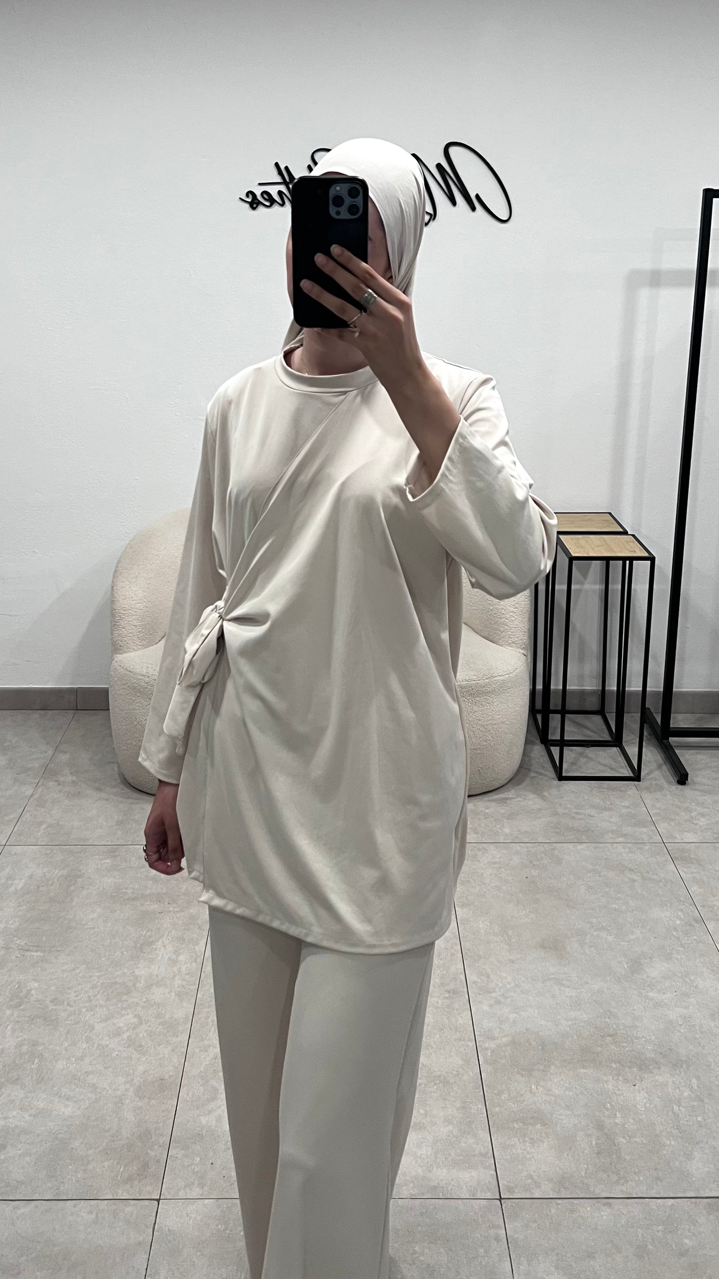 burkini kimono 3 pièces beige