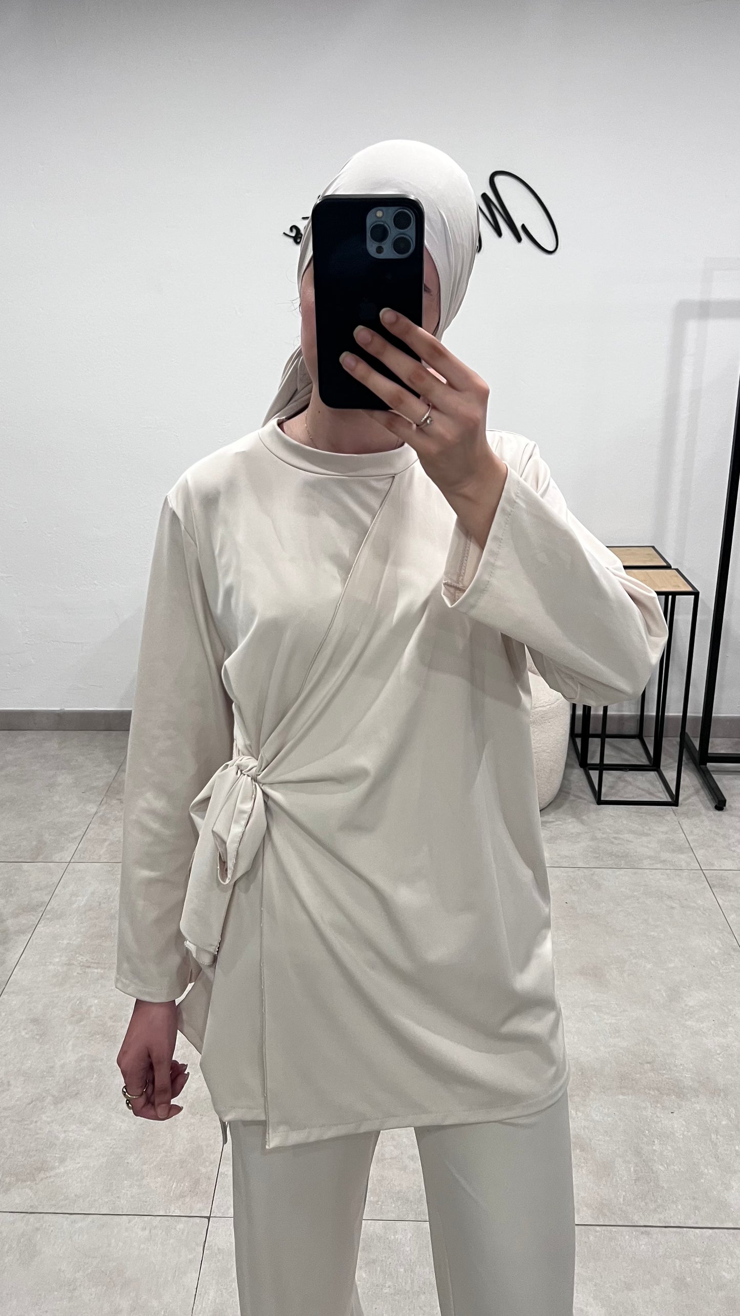 burkini kimono 3 pièces beige