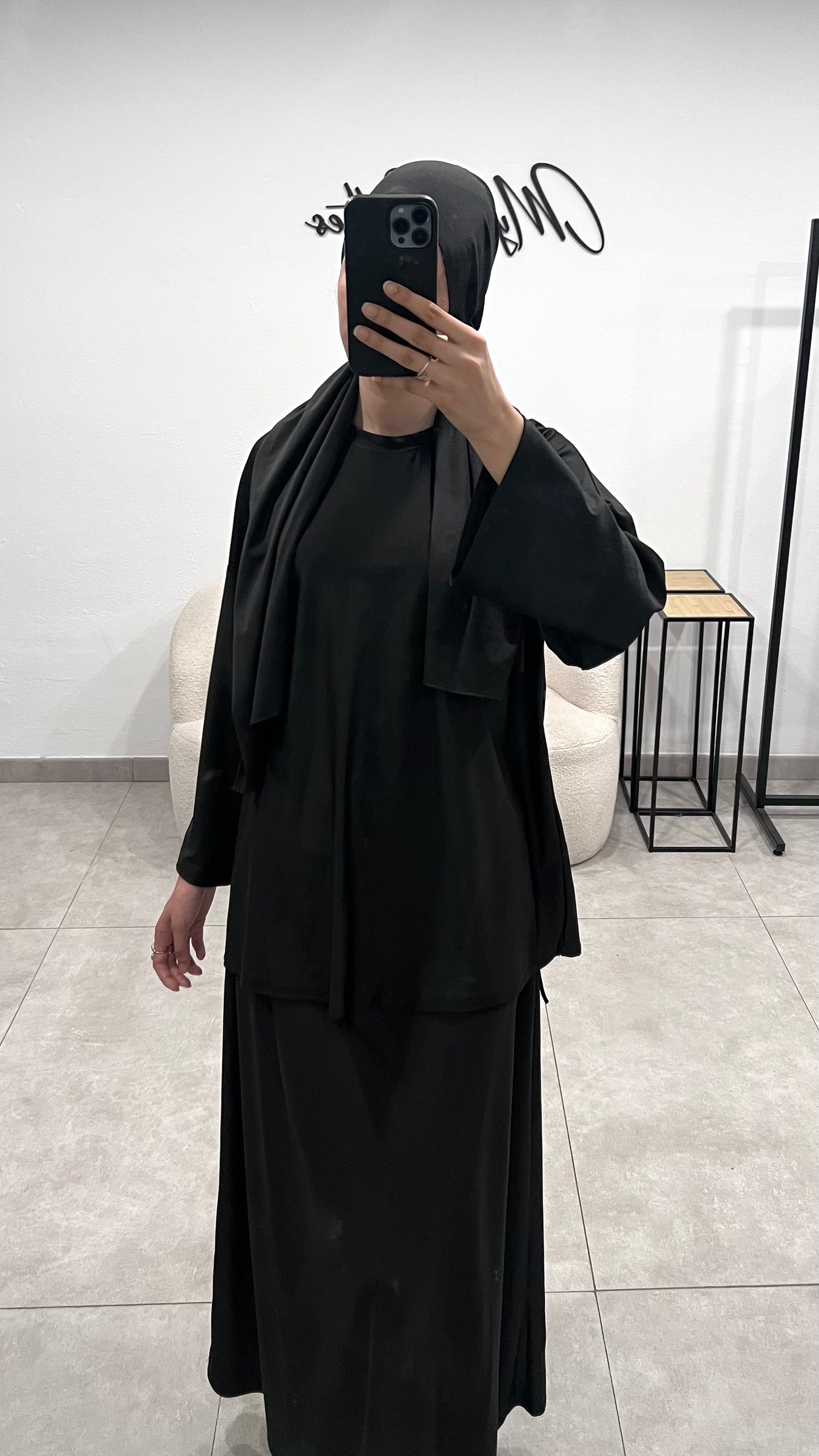 Burkini 3 pièce noir pantalon/jupe