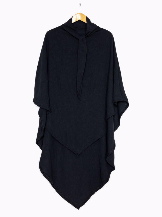 Khimar soie de medine noir