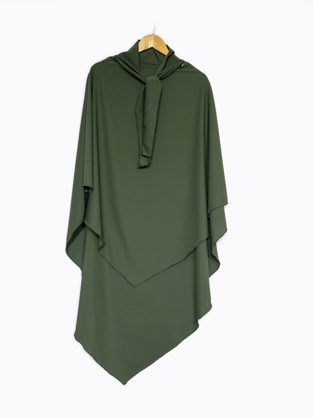 Khimar soie de medine kaki