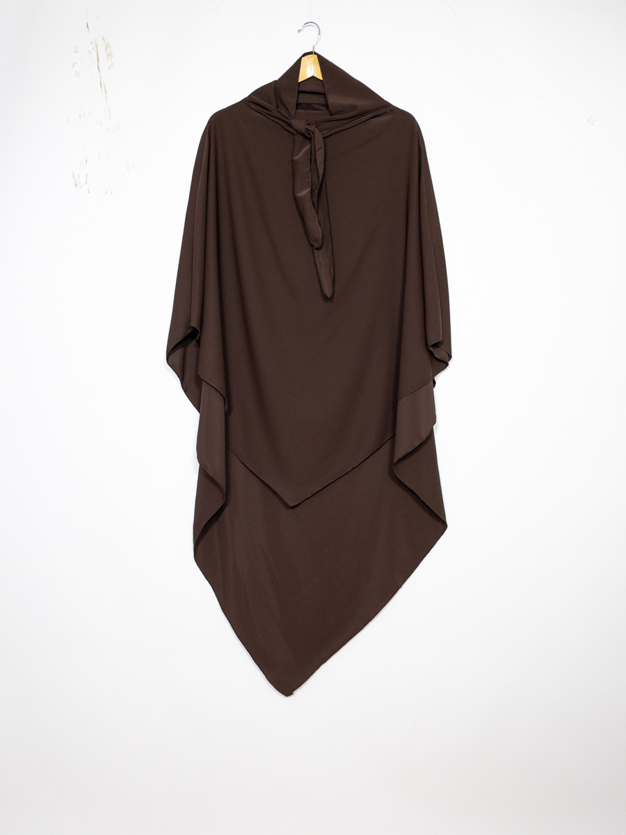 Khimar soie de medine chocolat