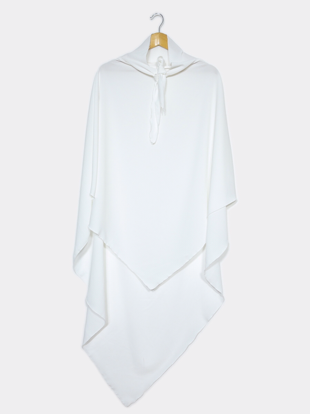 Khimar soie de medine blanc