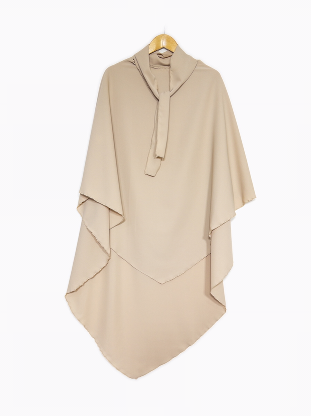 Khimar soie de medine beige