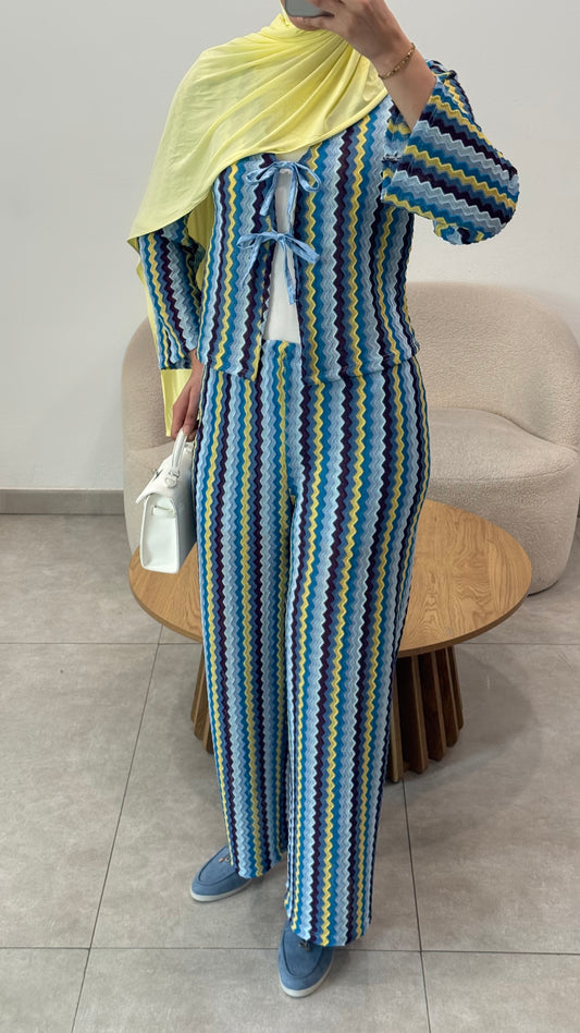 ENSEMBLE CROCHET - BLEU