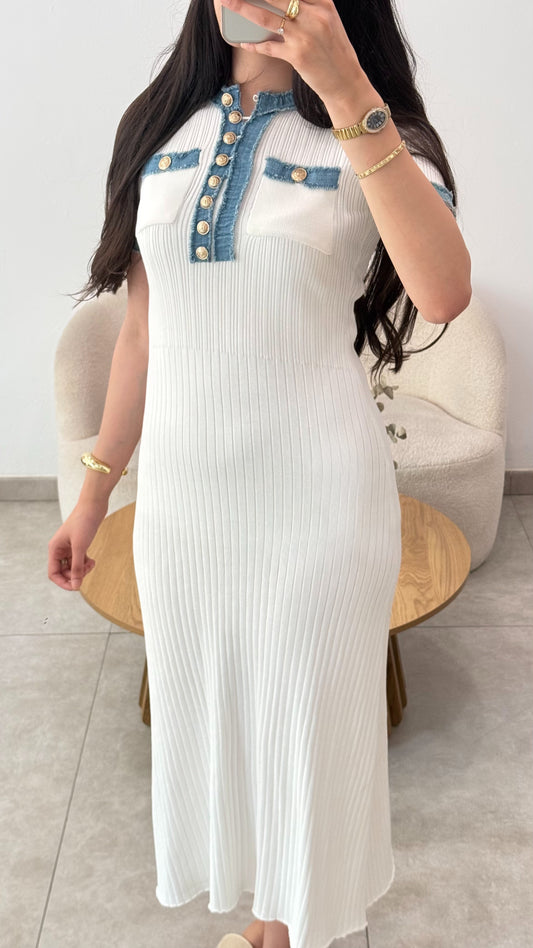 ROBE INSPI SAND - BLANC