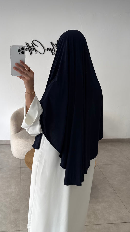 KHIMAR EN JERSEY PREMIUM BLEU MARINE