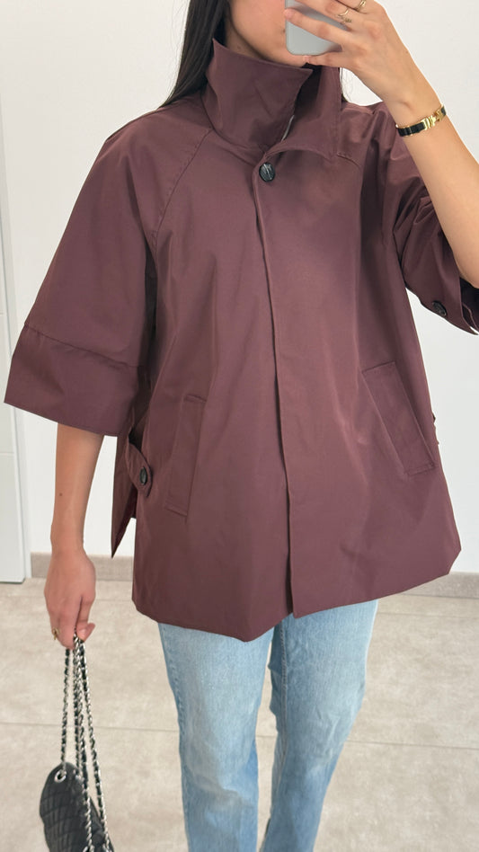 MANTEAU TYPE TRENCH - BORDEAUX