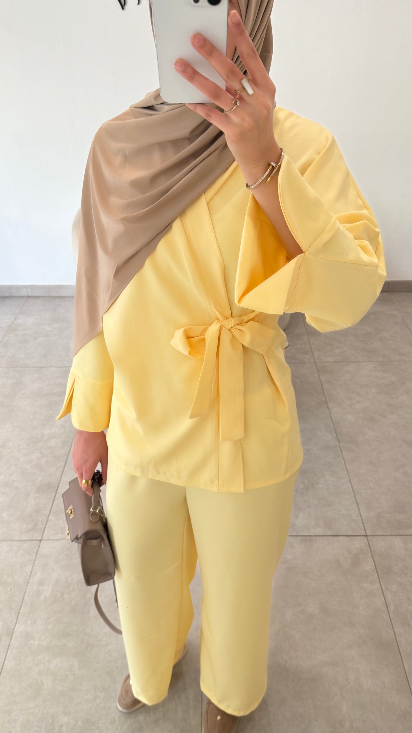 ENSEMBLE KIMONO - JAUNE