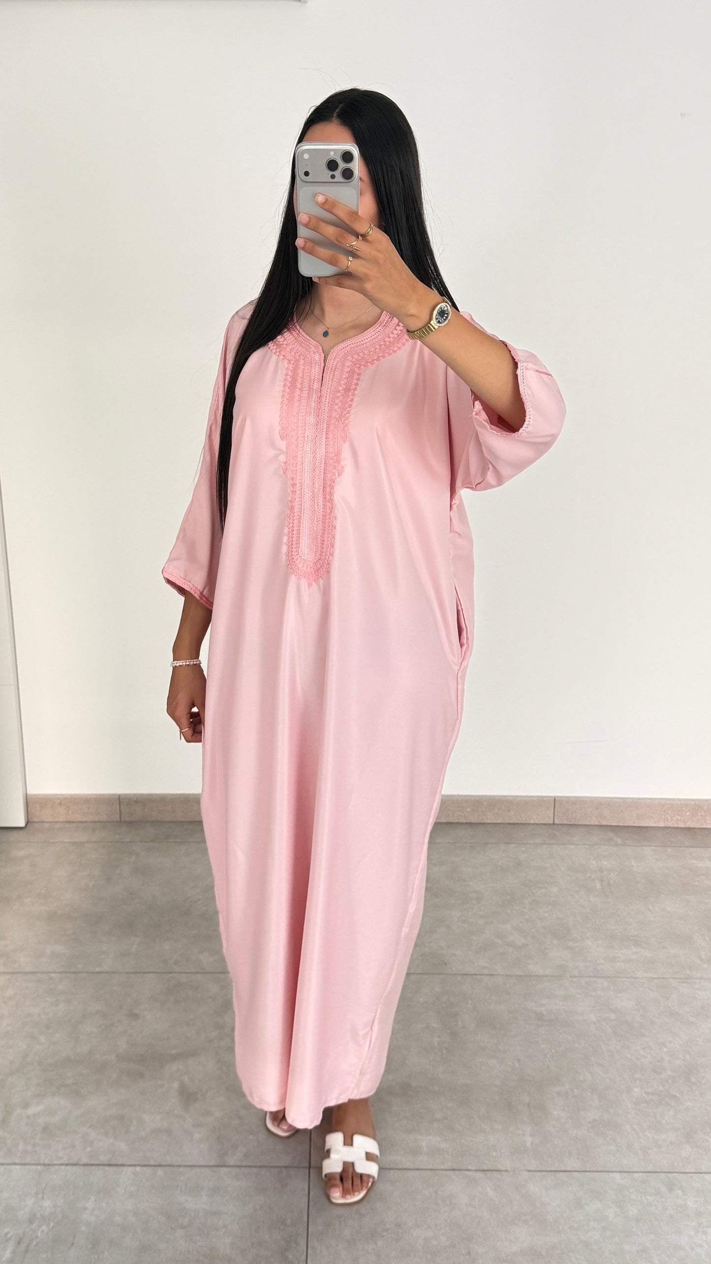 GANDOURA - ROSE PASTEL