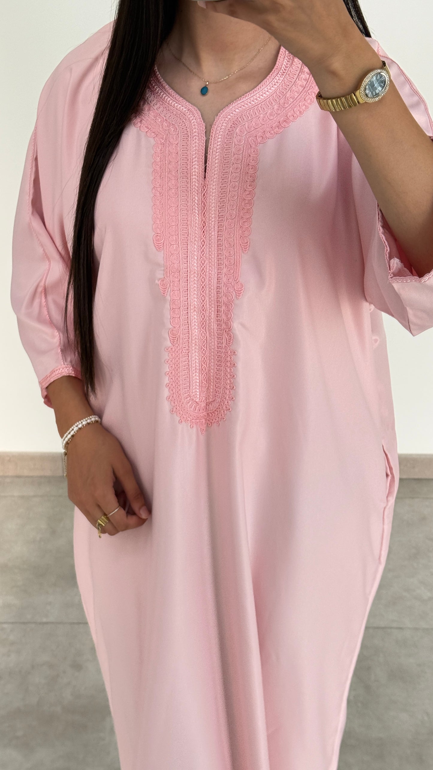 GANDOURA - ROSE PASTEL