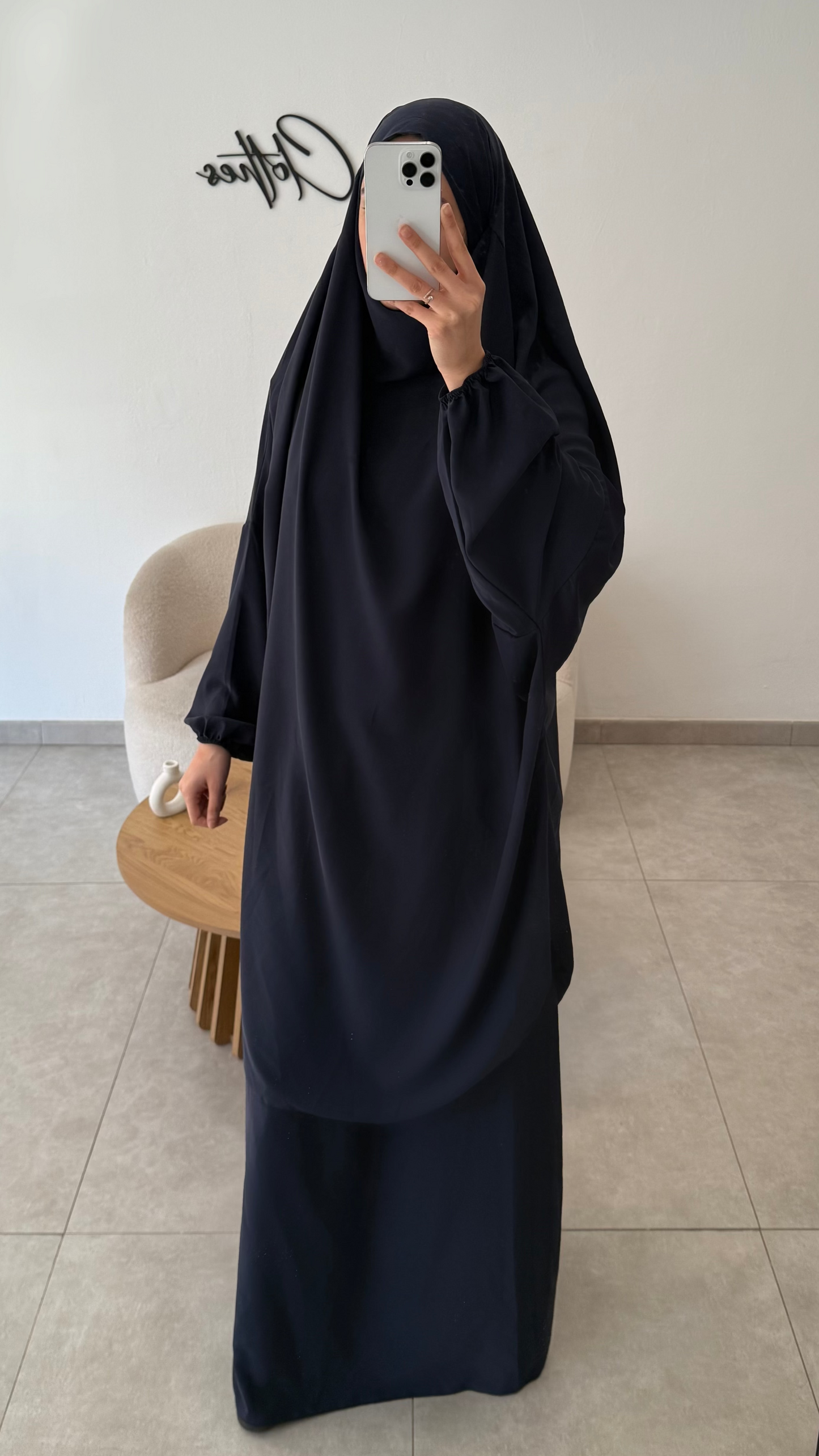 JILBAB DE SEDA MEDINA NEGRO