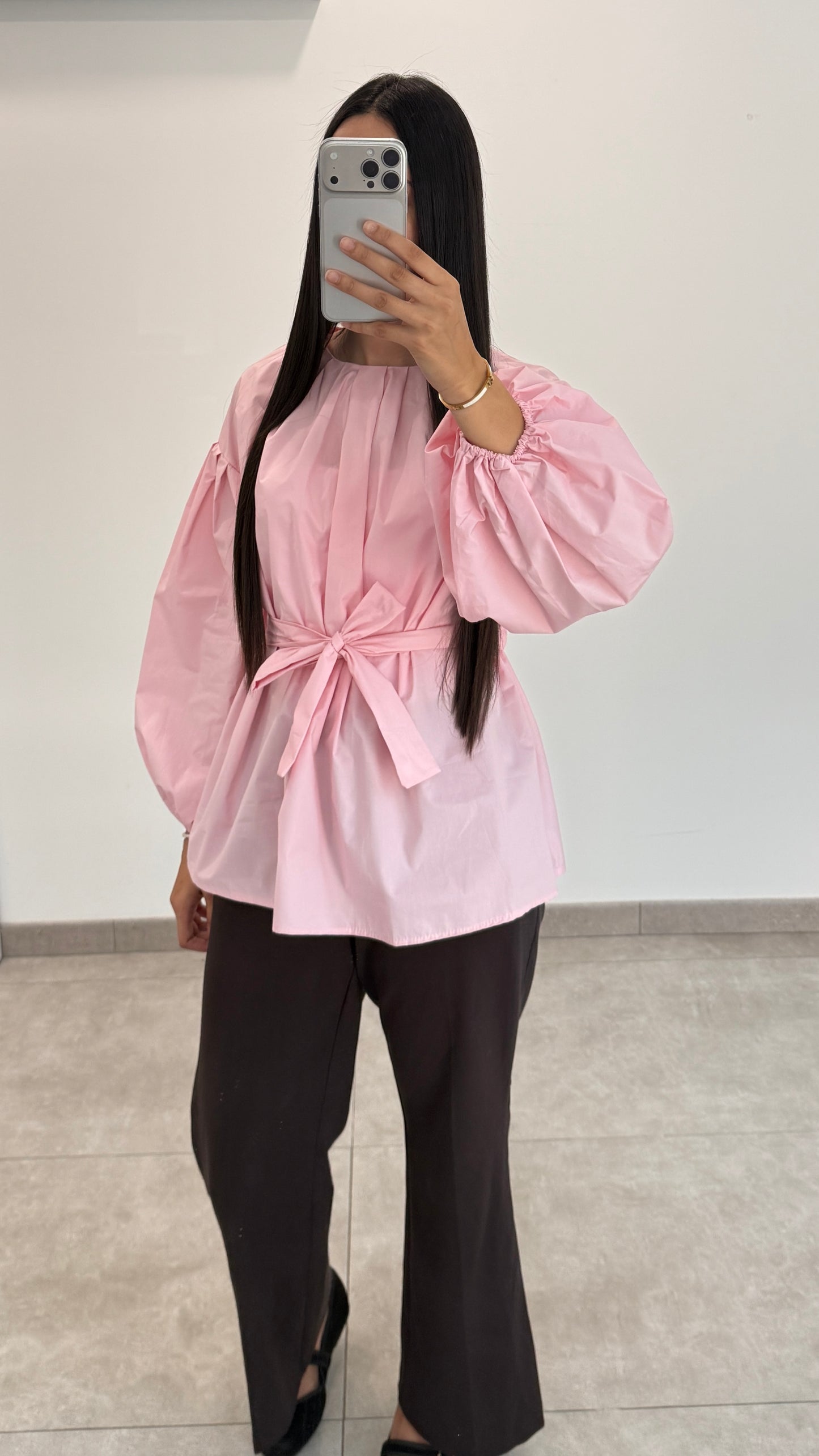 TOP CON LAZOS – ROSA 