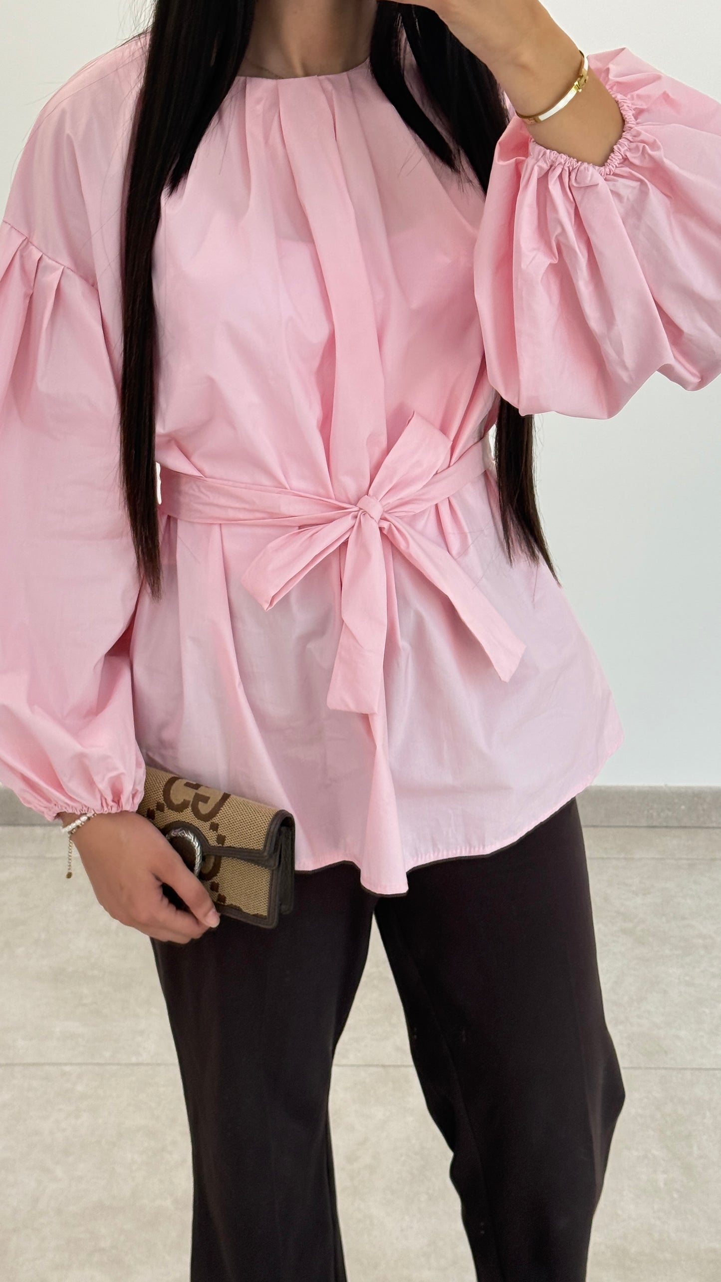 TOP CON LAZOS – ROSA 