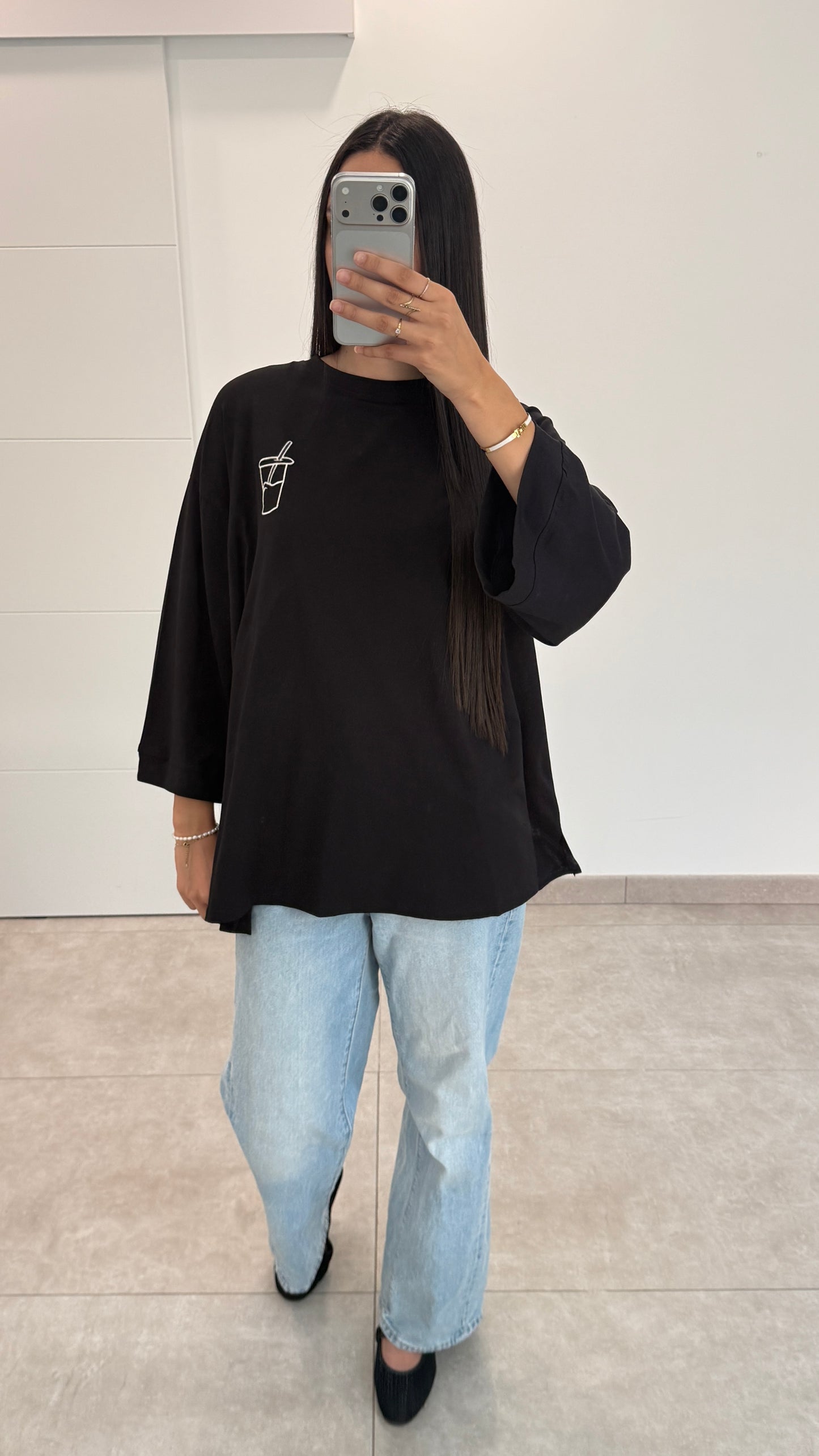 T-SHIRT MATCHA - NOIR