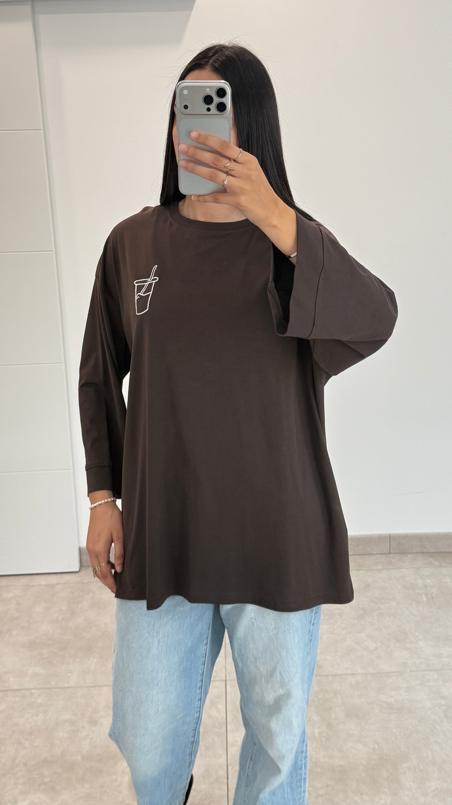 T-SHIRT MATCHA - MARRON