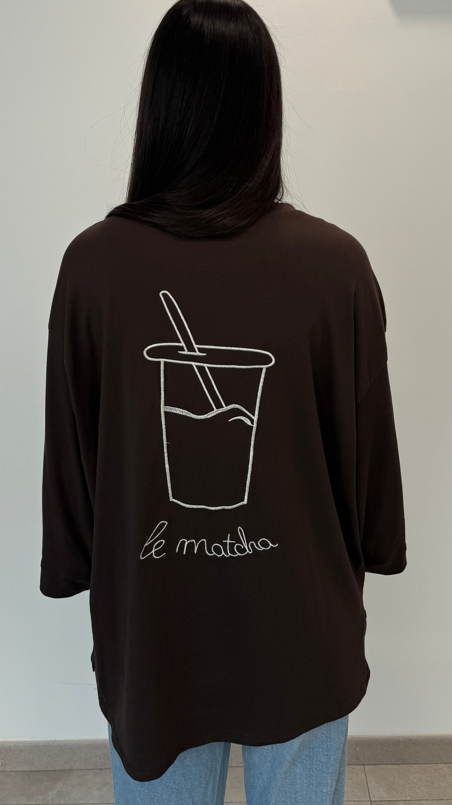 T-SHIRT MATCHA - MARRON