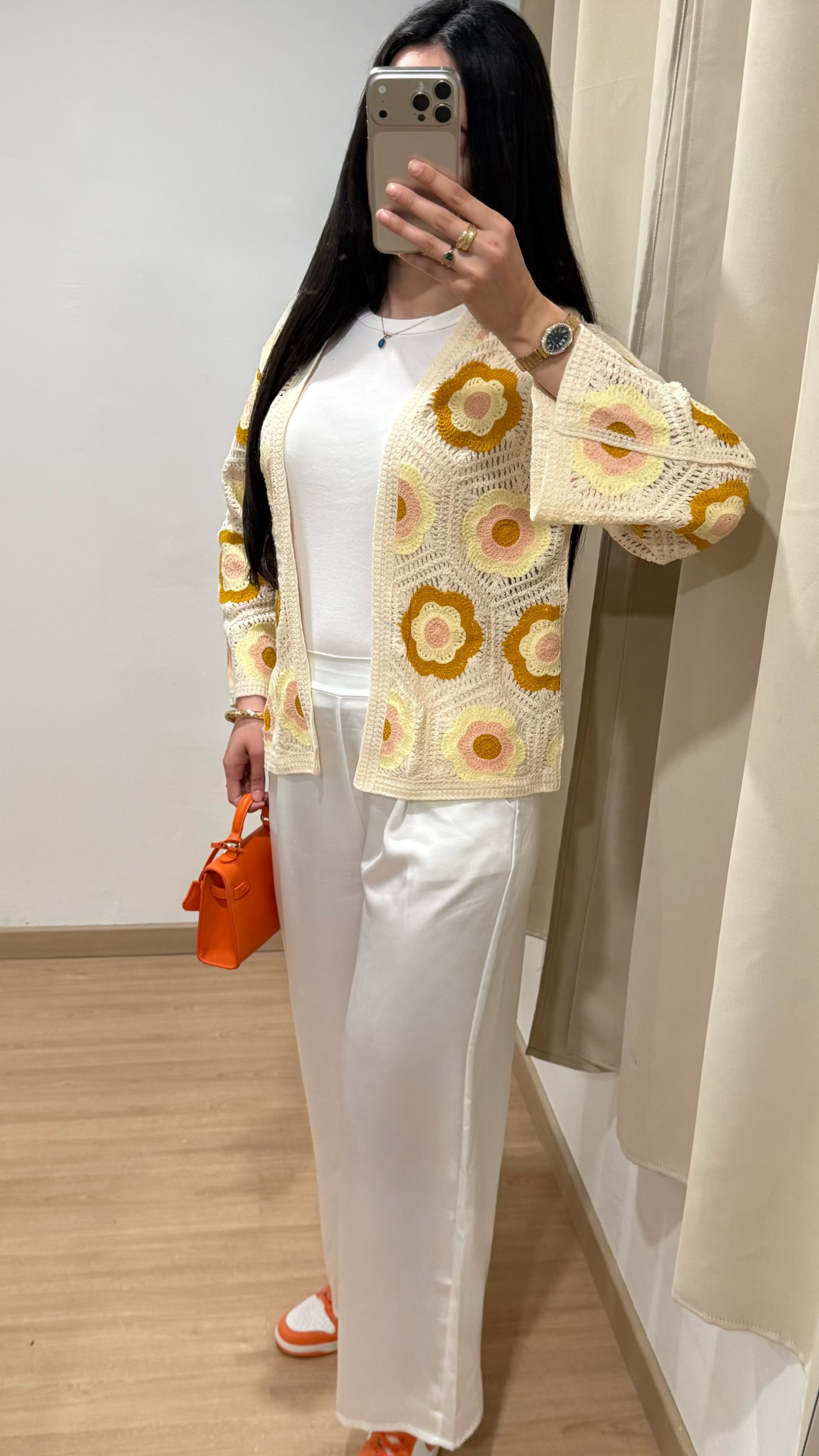 GILET CROCHET - JAUNE