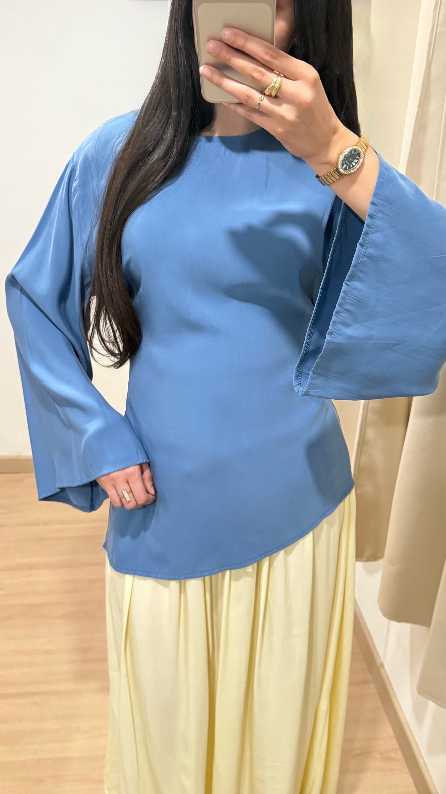 HAUT ASYMÉTRIQUE - BLEU